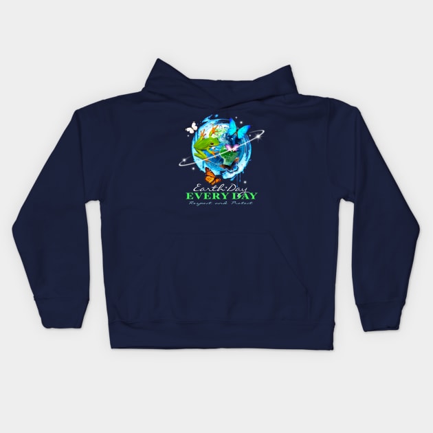 Earth Day - Every Day Kids Hoodie by Artizan